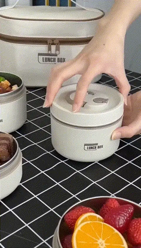 Microwaveable Stainless Steel Insulated Lunch Box Set