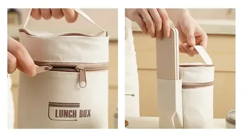 Microwaveable Stainless Steel Insulated Lunch Box Set