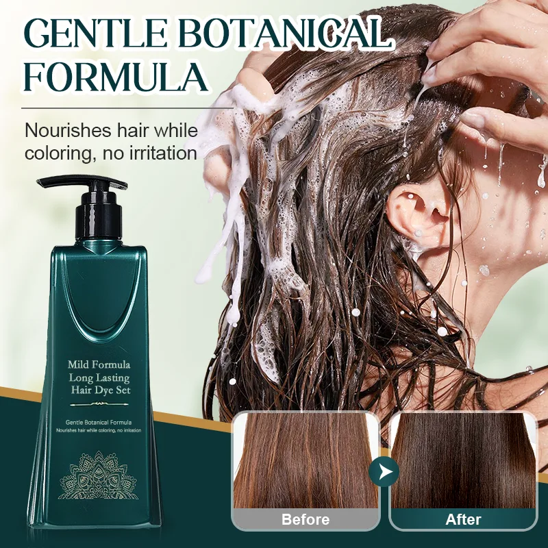 Mild Formula Long Lasting Hair Dye Set