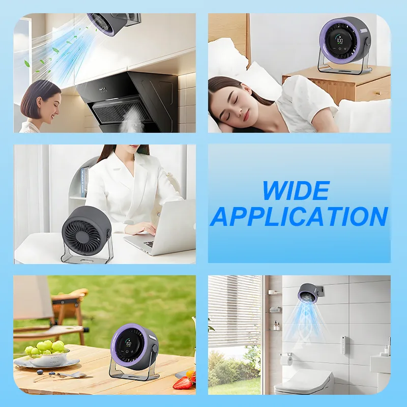 Mini Desk Fan with Digital Display
