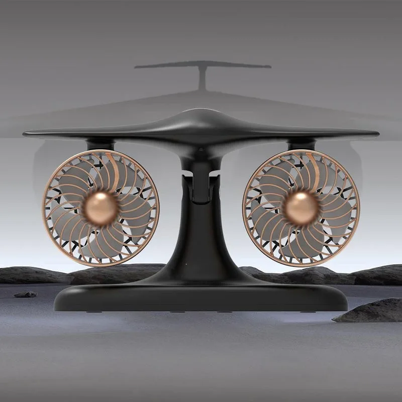 Modern Portable Dual-Head Desktop Fan