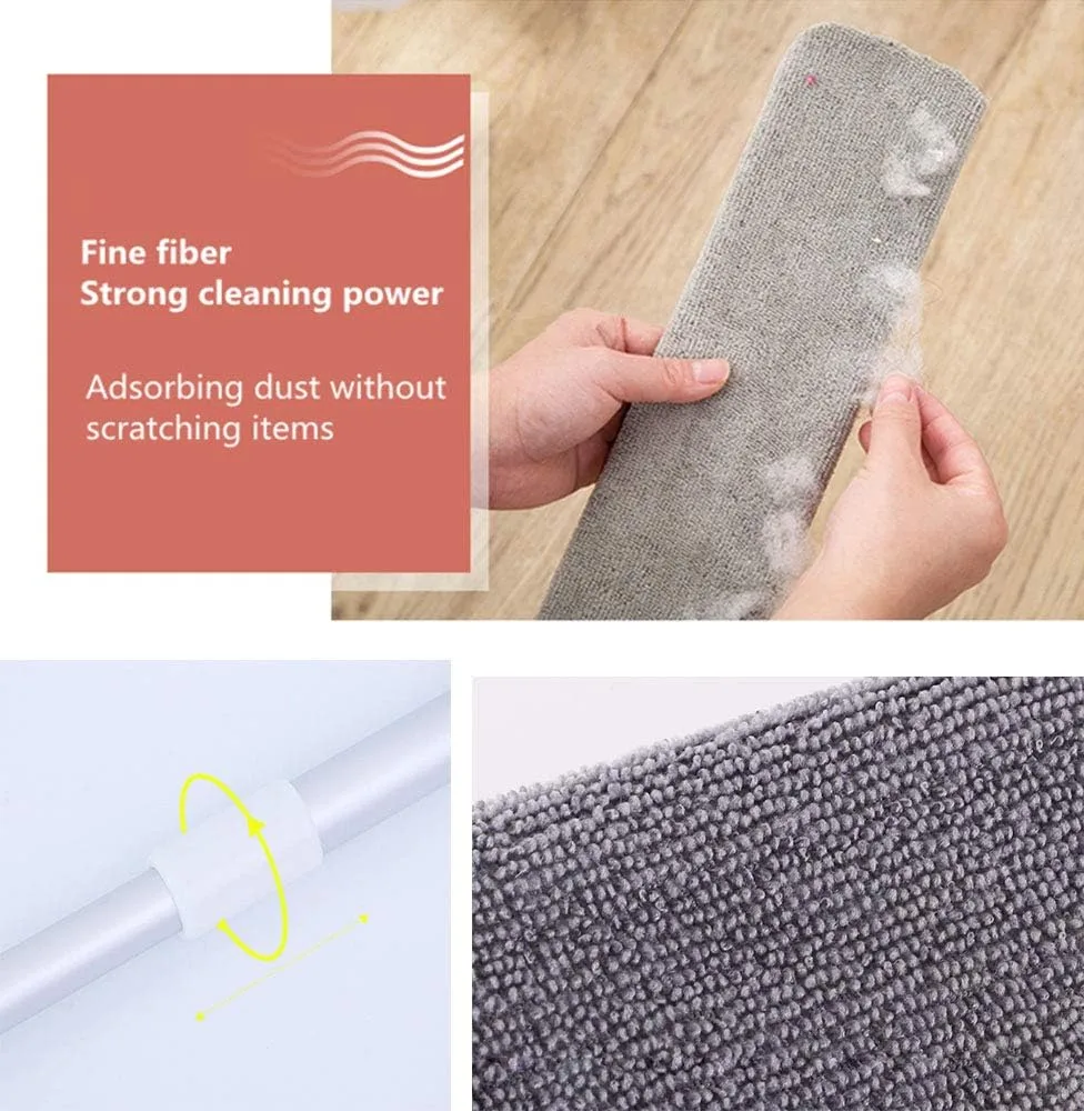 Multifunction Retractable Microfiber Dust Brush Gap Mop