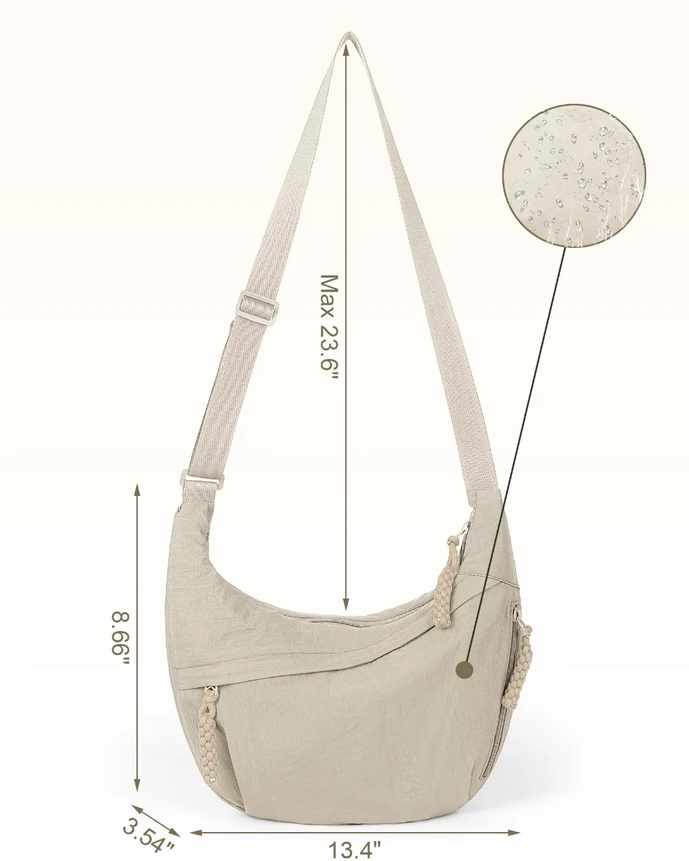 Multifunctional Anti-theft Crossbody Hobo Bag