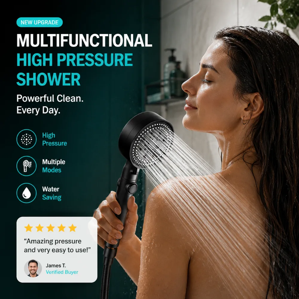 Multifunctional high pressure shower