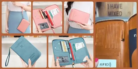 Multifunctional RFID Passport Wallet