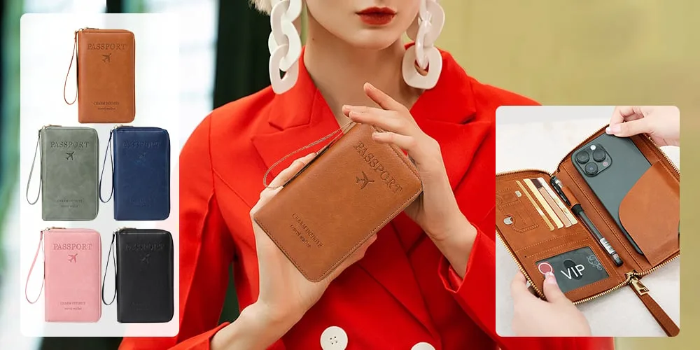 Multifunctional RFID Passport Wallet