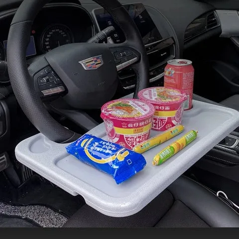Multifunctional steering wheel dining table