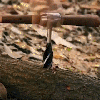 Multipurpose Bushcraft Hand Auger with Holster