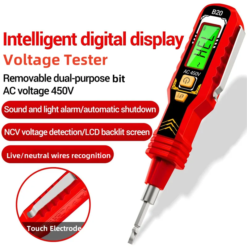 Non-Contact Voltage Tester with LCD Display