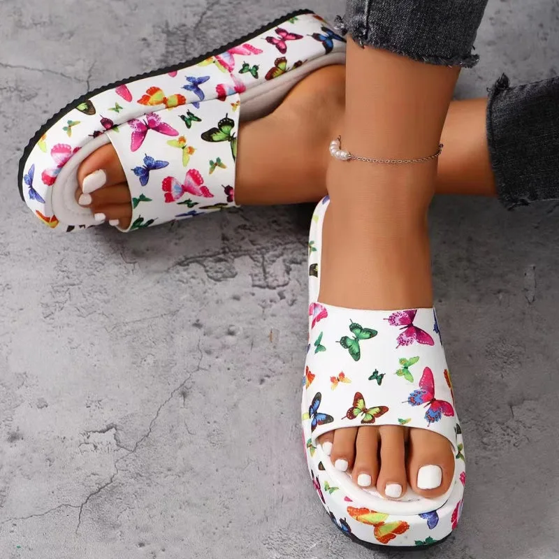 Non-slip, Sweat-Absorbing Platform Slippers