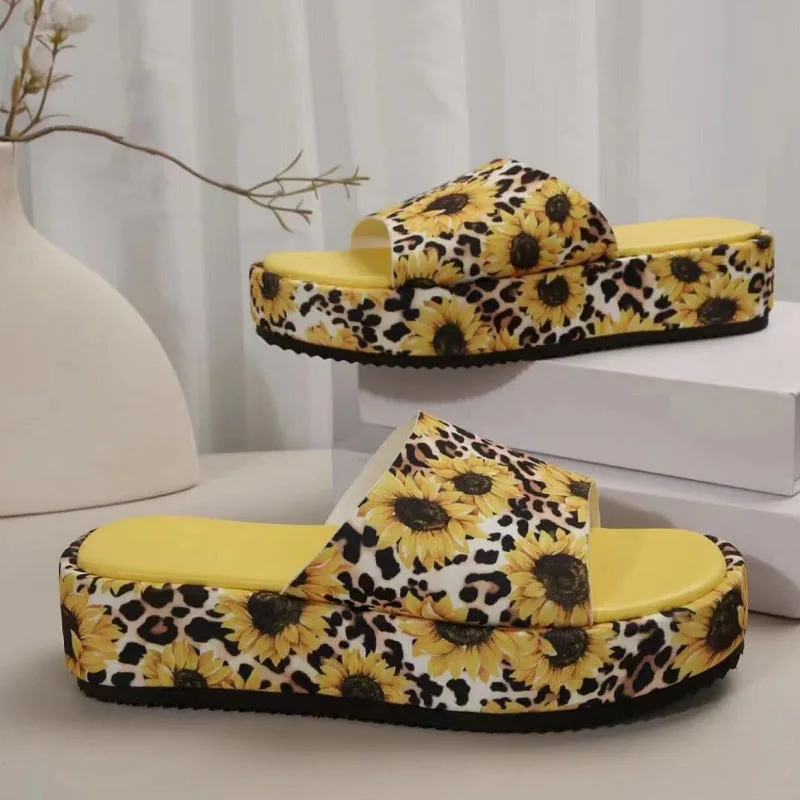 Non-slip, Sweat-Absorbing Platform Slippers