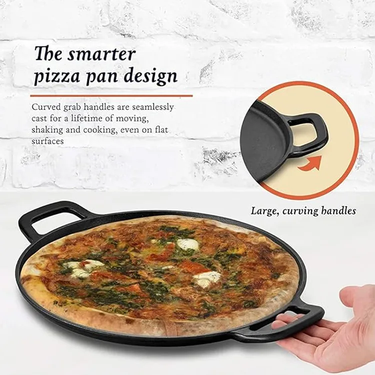 Non-Stick Cast Iron Griddle Pan with Handles
