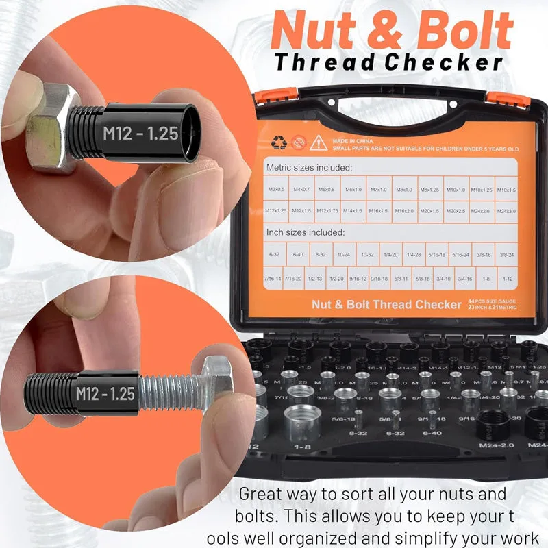 Nut and Bolt Thread Checker Kit