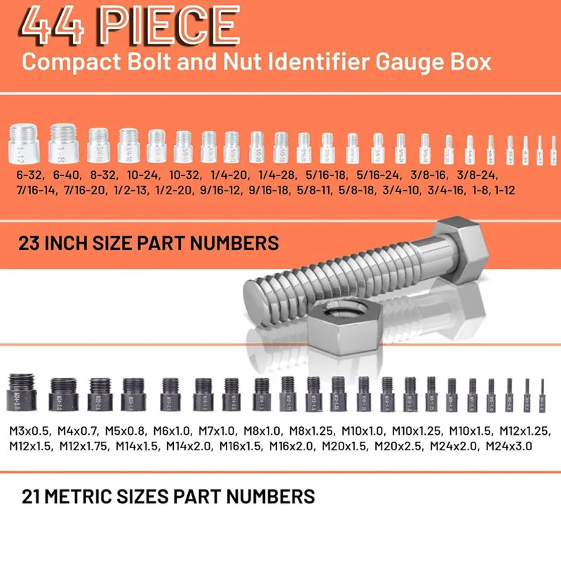 Nut and Bolt Thread Checker Kit