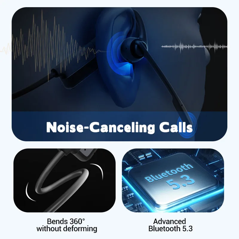 Open Air Conduction Wireless Bluetooth Headset with Microphone