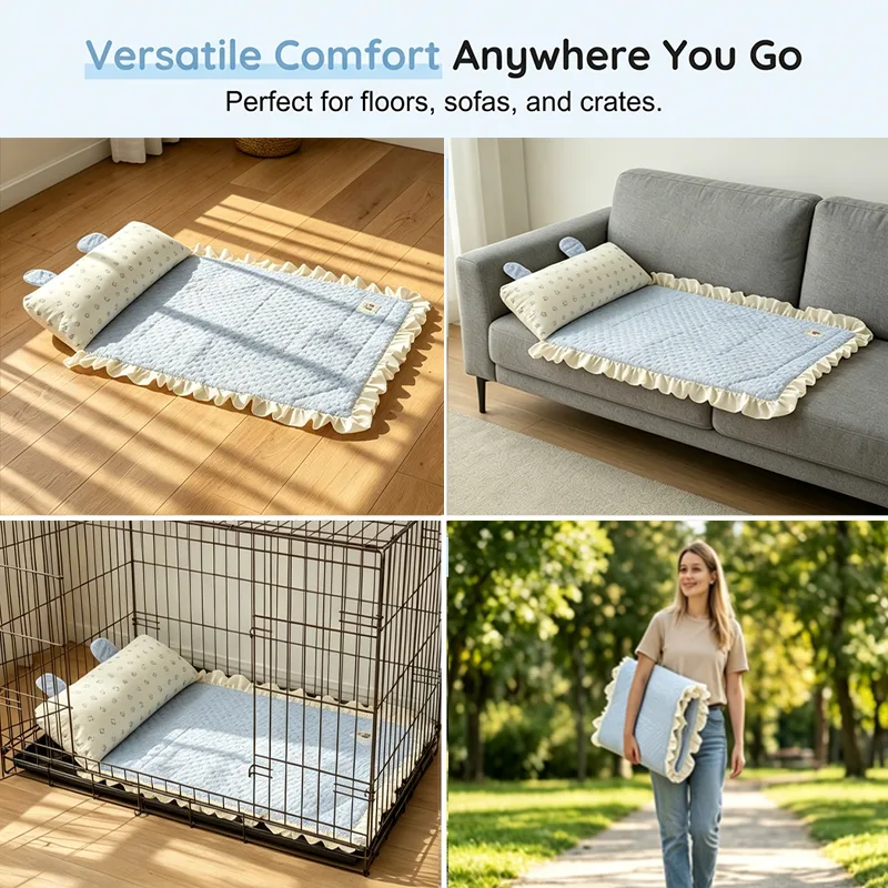 Pet Cooling Mat with Pillow