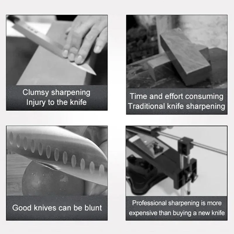 Portable 4-in-1 Kitchen Knife Sharpener