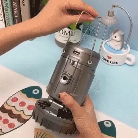 Portable LED Camping Lantern With Fan
