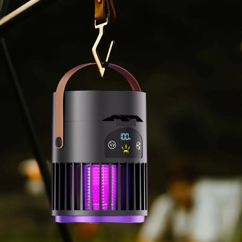 Portable Rechargeable Fan with UV Bug Zapper Light