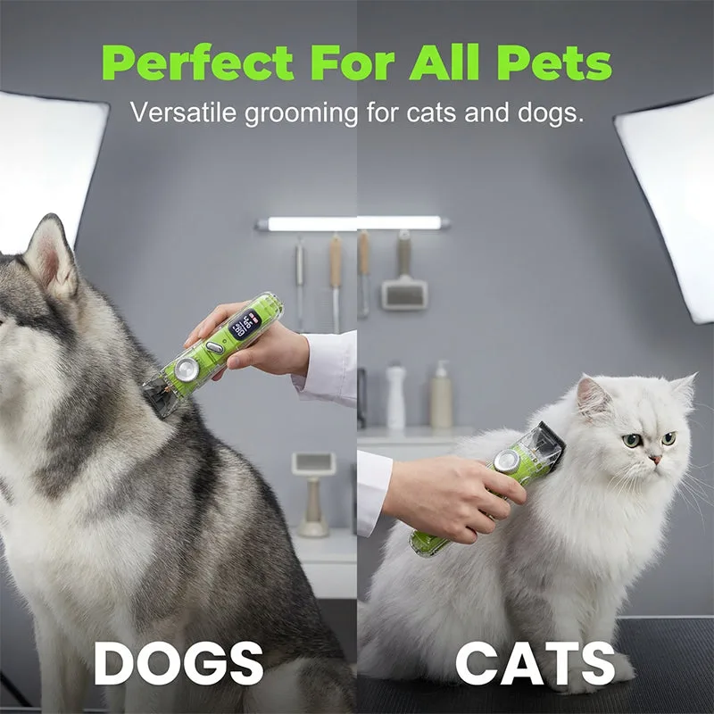 Professional Dog & Cat Grooming Kit with LED Display