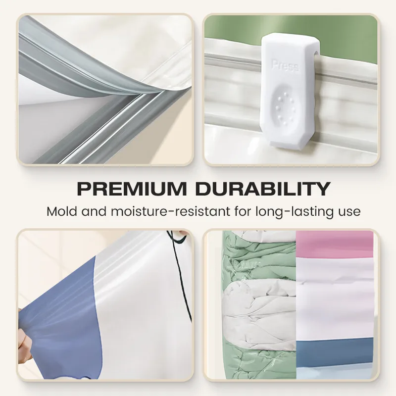 Pump-Free Vacuum Compression Bags, Large Size