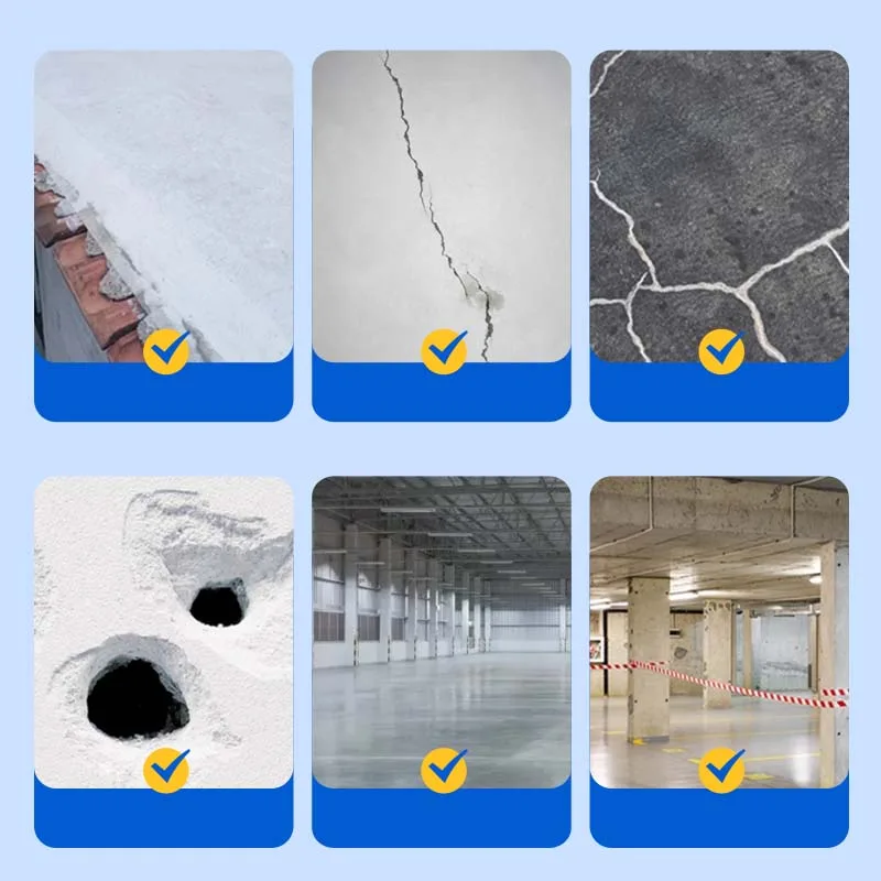 Quick-Dry Cement for Gap Filling and Leak Sealing
