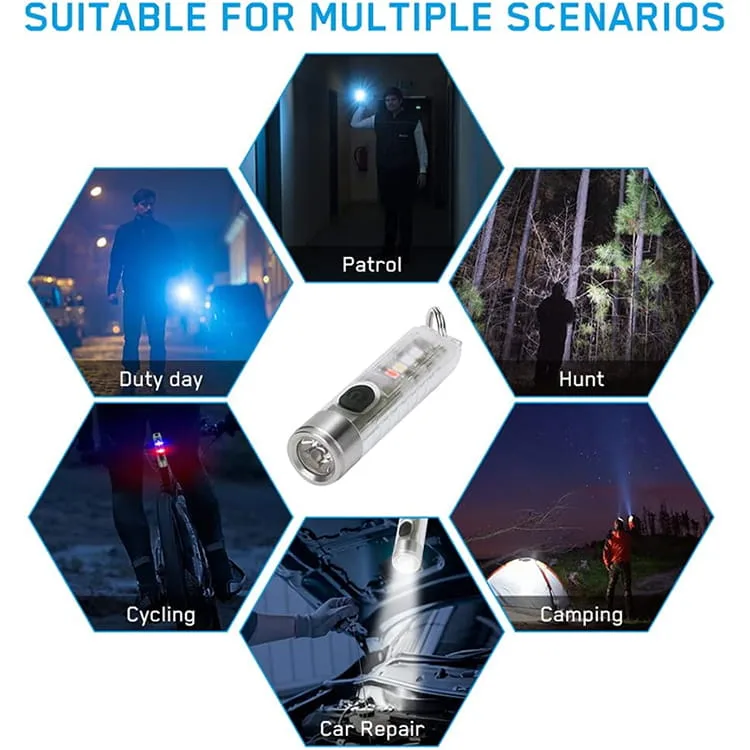 Rechargeable Mini Powerful Keychain Flashlight