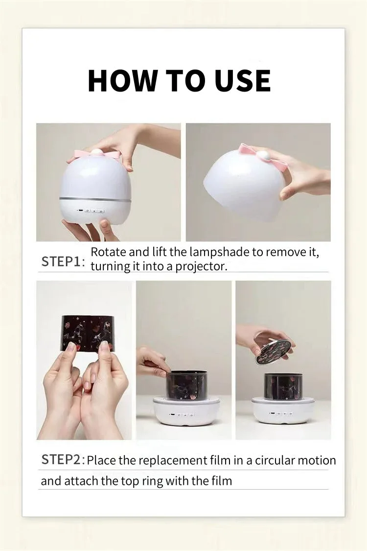 Rechargeable Rotating Star Projector Night Light