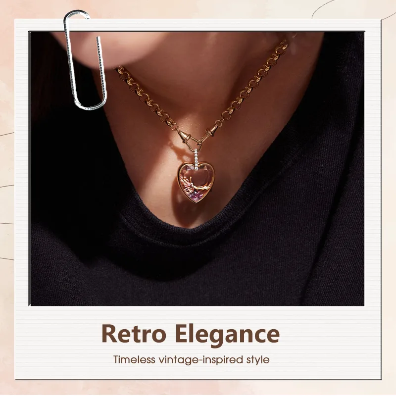 Retro Chic Locket Pendant Necklace