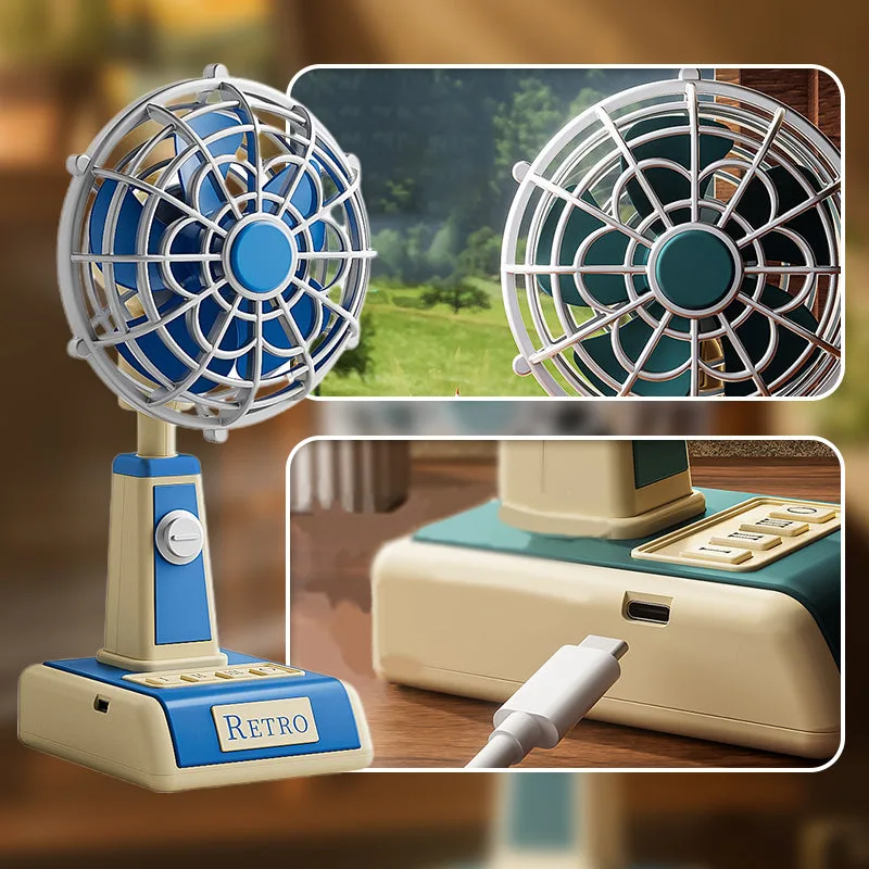 Retro USB Desk Mini Fan