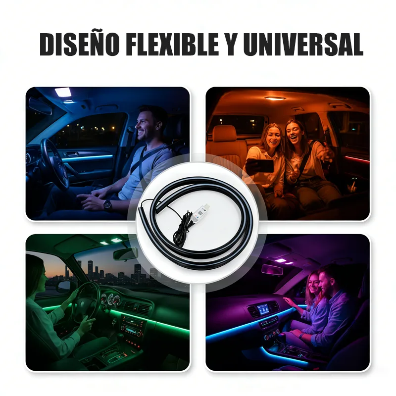 RGB LED Strip Light Kit for Car Dashboards
