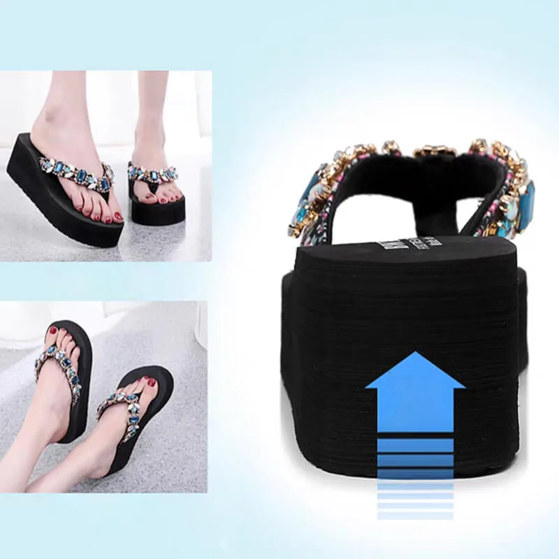 Rhinestone Beach Flip Flops