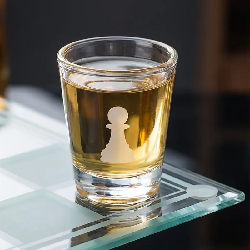 Shot Glass Chess Set for Parties and Gatherings