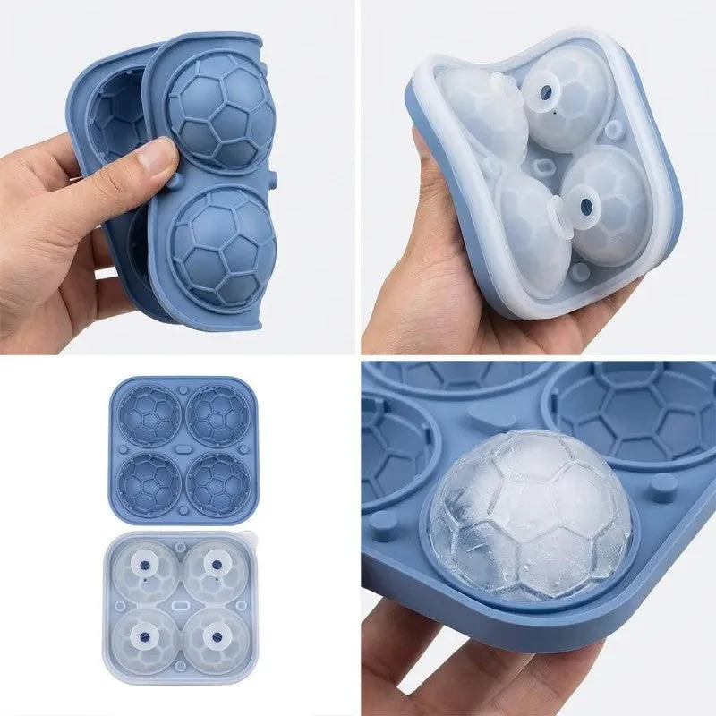 Silicone Soccer Ball Ice Cube Tray