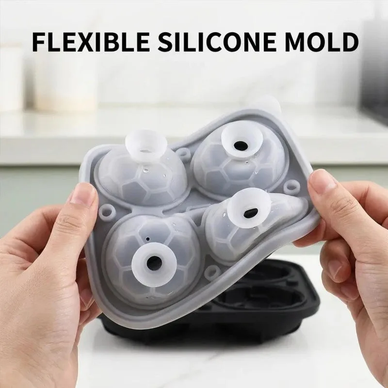 Silicone Soccer Ball Ice Cube Tray