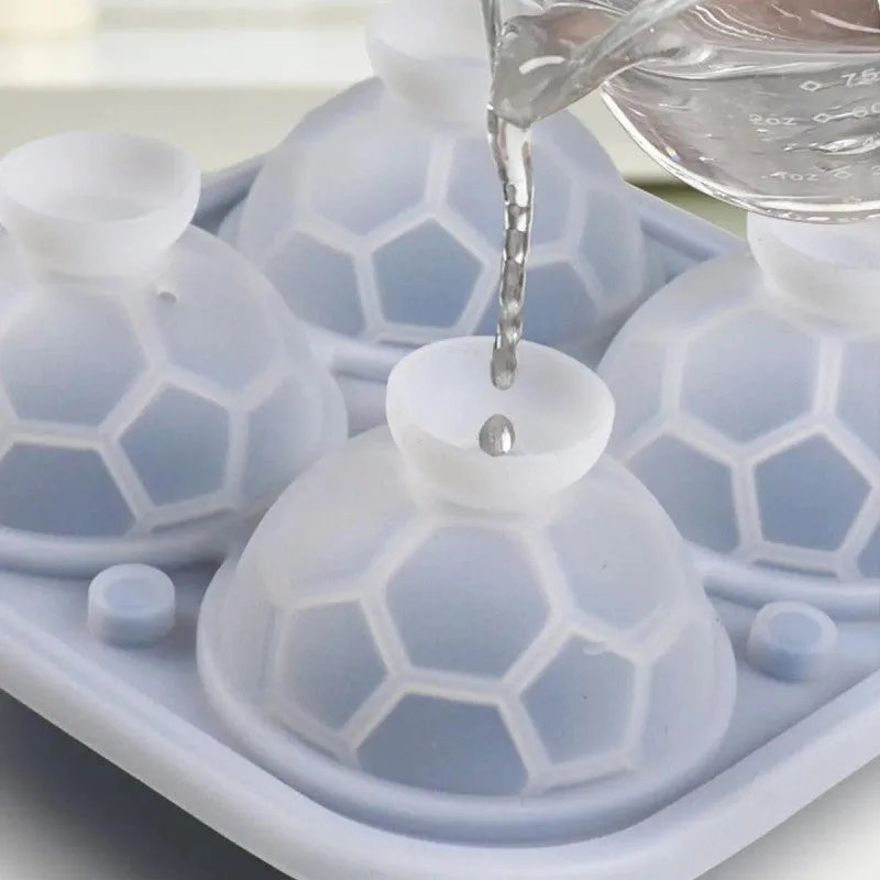 Silicone Soccer Ball Ice Cube Tray