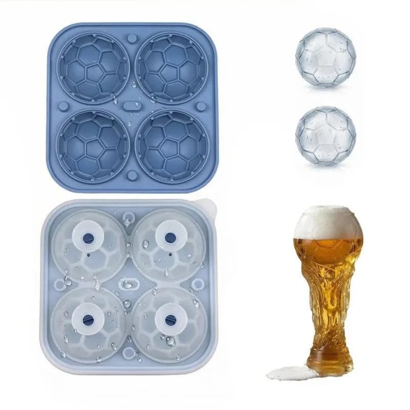 Silicone Soccer Ball Ice Cube Tray