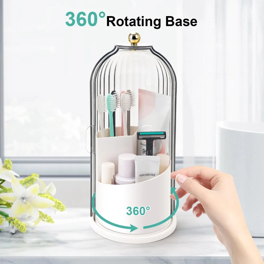 Sliding Lid Toothbrush Organizer