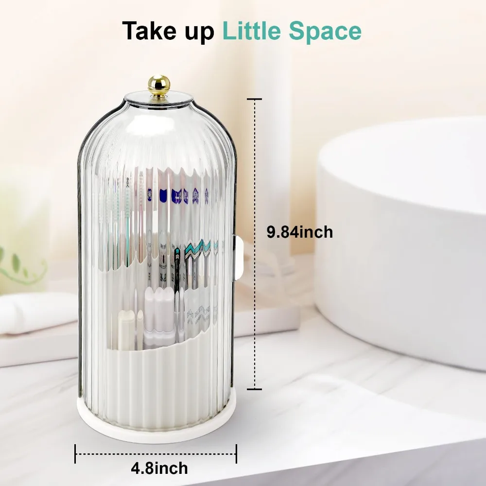 Sliding Lid Toothbrush Organizer