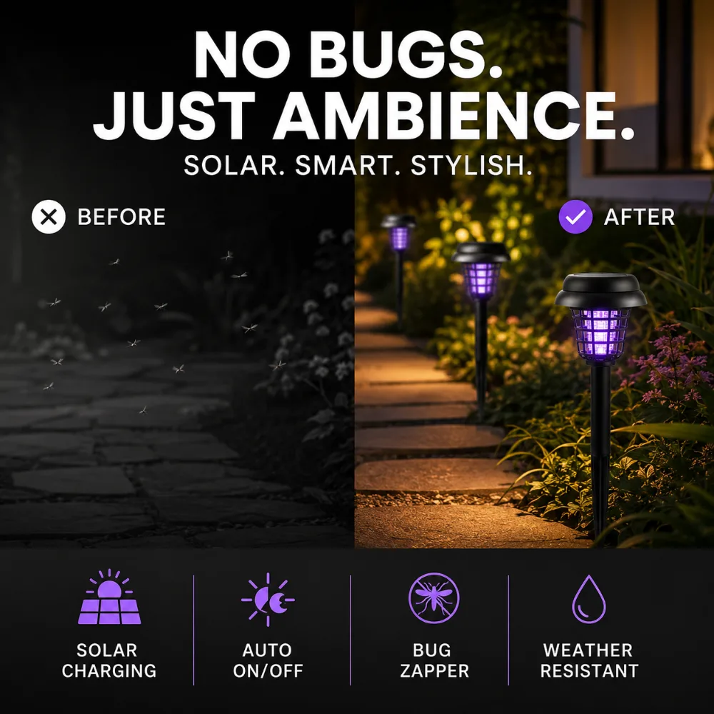 Solar Mosquito Zapper Light