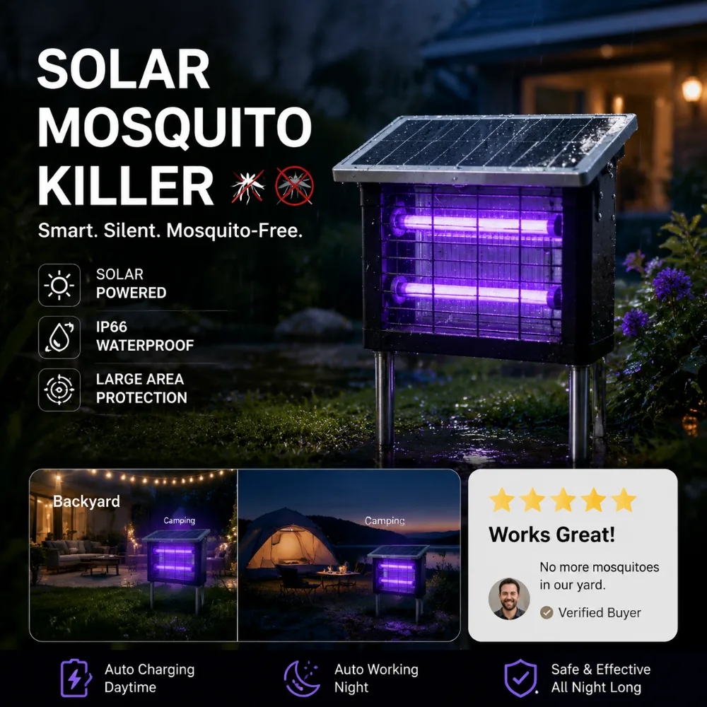 Solar-Powered Outdoor Bug Zapper
