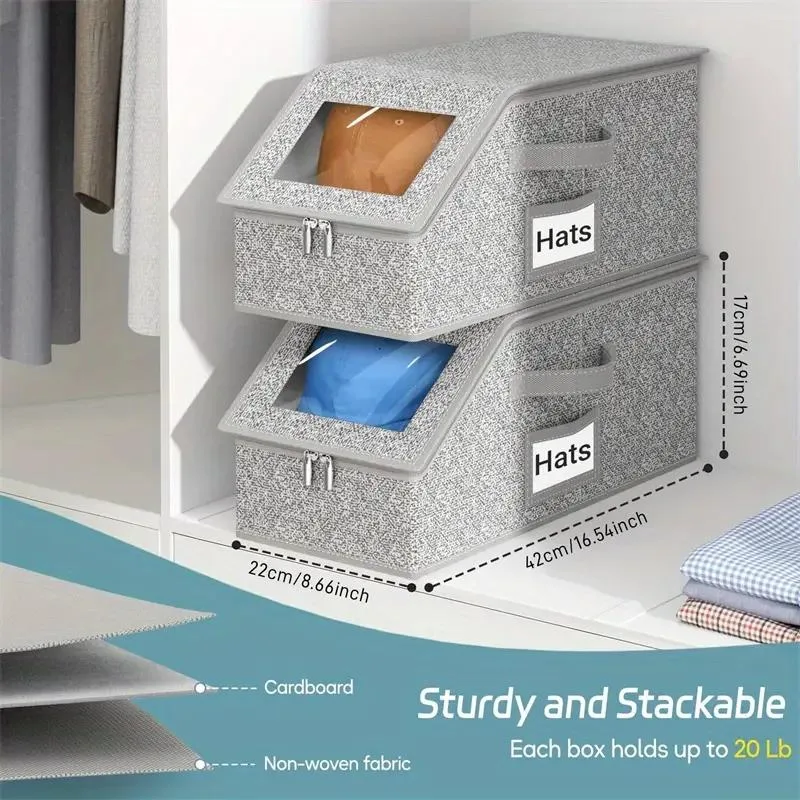 Stackable Baseball Cap Boxes