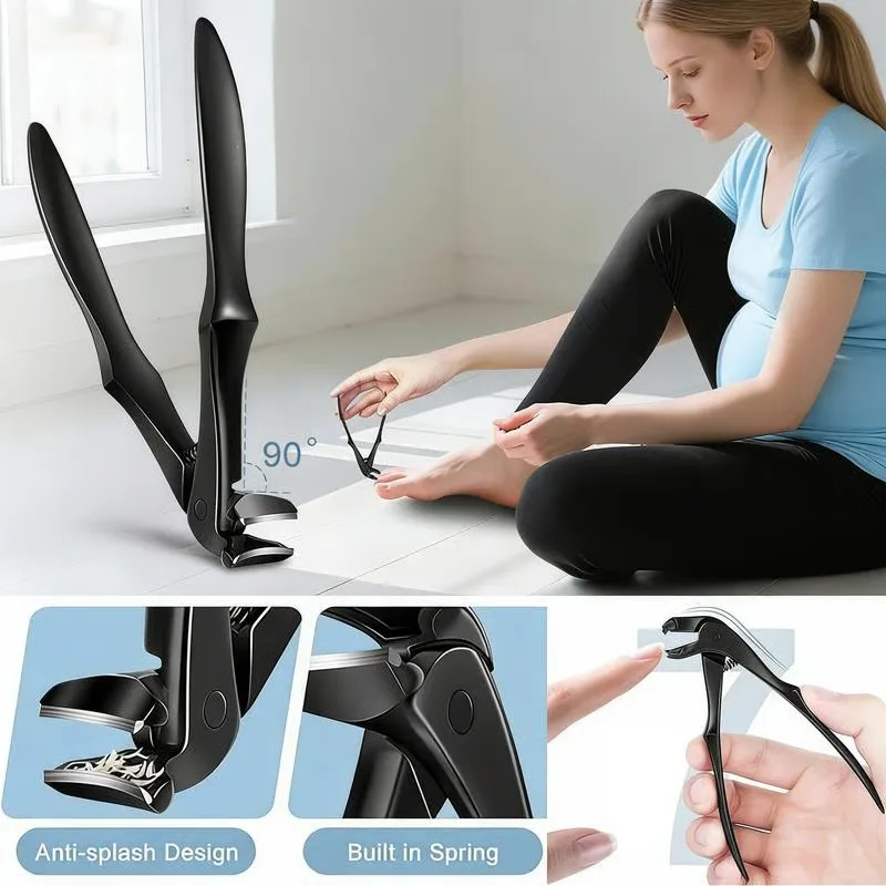 Stainless Steel Curved Nail Clipper – Ergonomic & Easy for Seniors