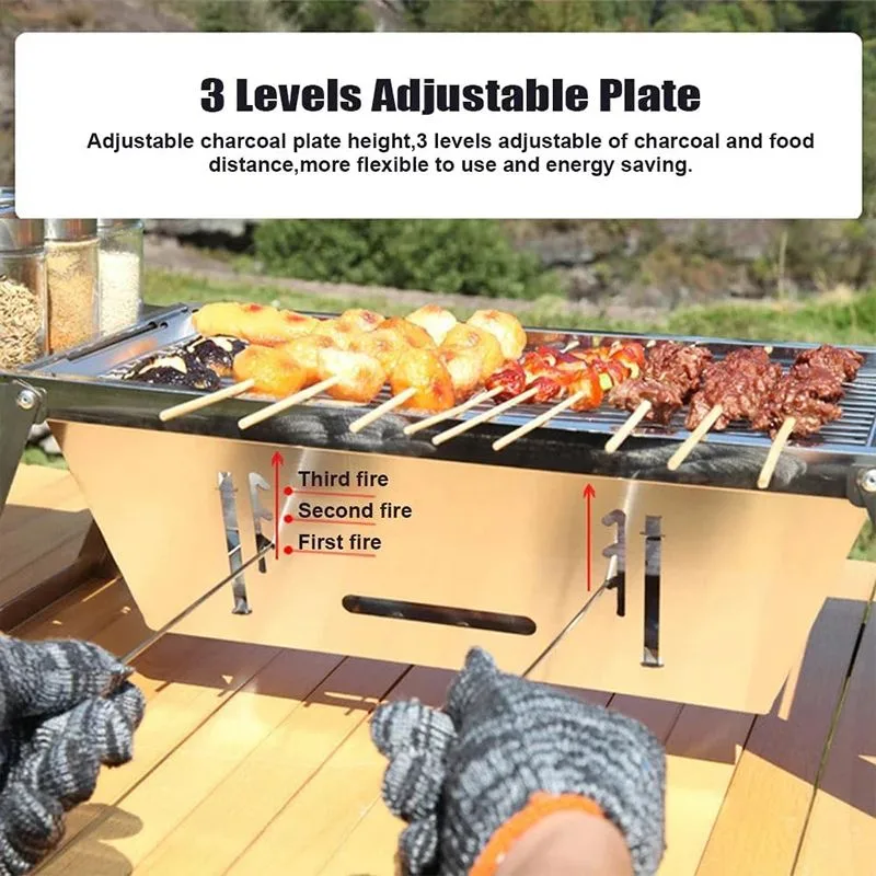 Stainless Steel Folding Outdoor Barbecue