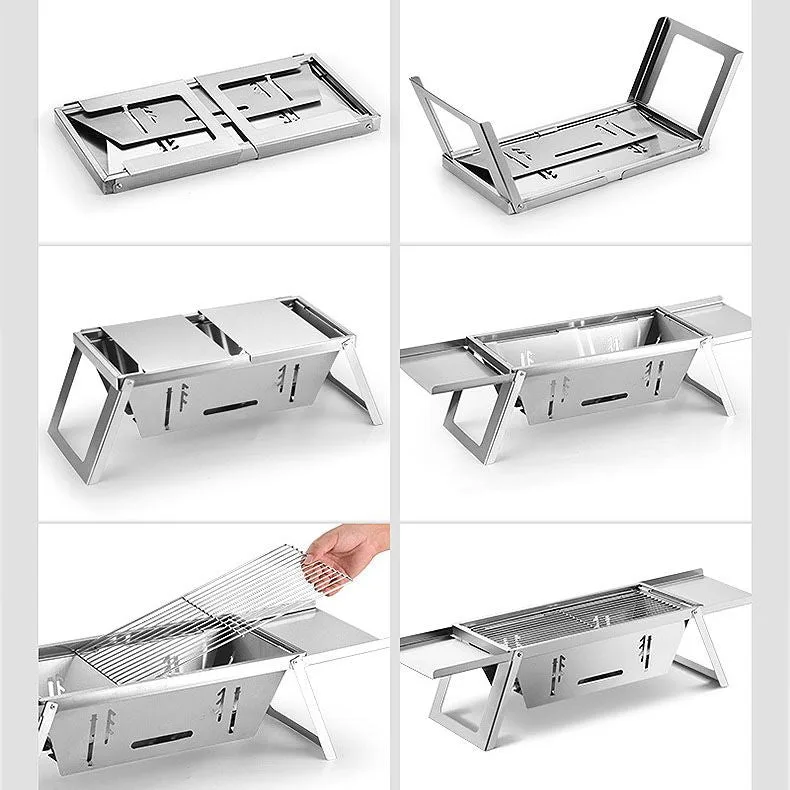 Stainless Steel Folding Outdoor Barbecue