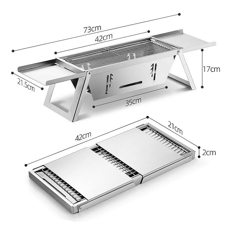 Stainless Steel Folding Outdoor Barbecue