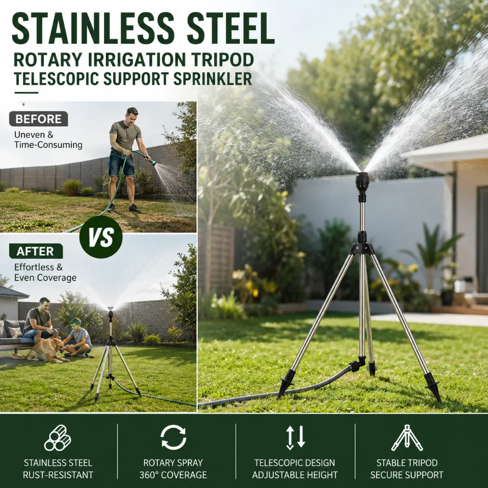 Stainless Steel Rotary Tripod Sprinkler