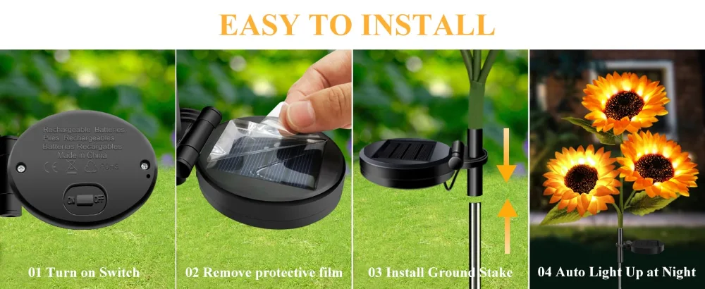 Sunflower Solar Lights