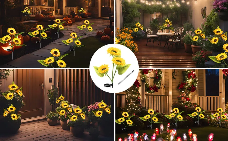Sunflower Solar Lights