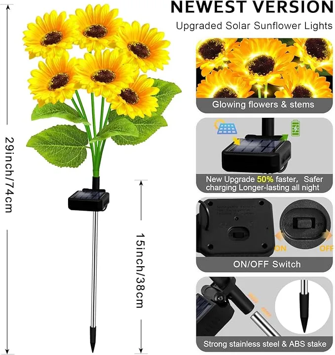 Sunflower Solar Lights